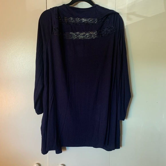 Torrid Supersoft Blue Lace Cardigan Size 0 - Picture 7 of 8